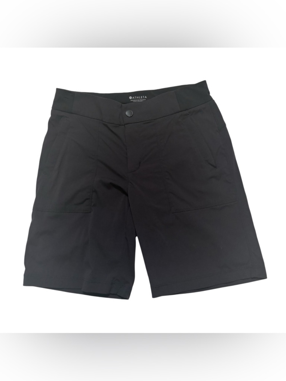 Athleta Trekkie Black Bermuda Shorts sz 4